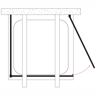 SHOWER SPECIAL Ön Cephe Sabit, Yandan Girişli, Yan Panelli Kare Kabin