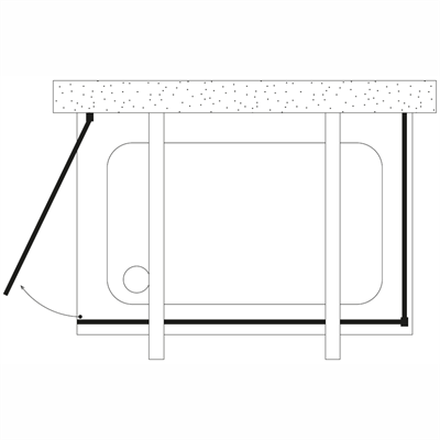 SHOWER SPECIAL Ön Cephe Sabit, Yandan Girişli, Yan Panelli Dikdörtgen Kabin