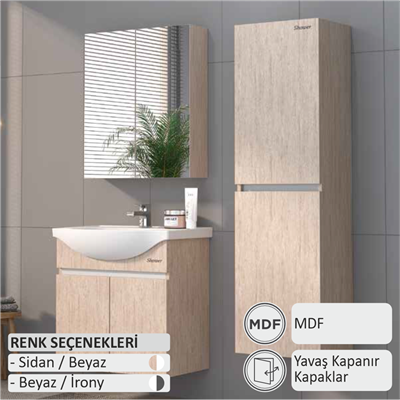 SHOWER STAR Banyo Dolabı 65 Cm (Boy Dolabı Dahil Değildir.)