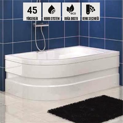 SHOWER SUNON Asimetrik Oturmalı Mini Küvet