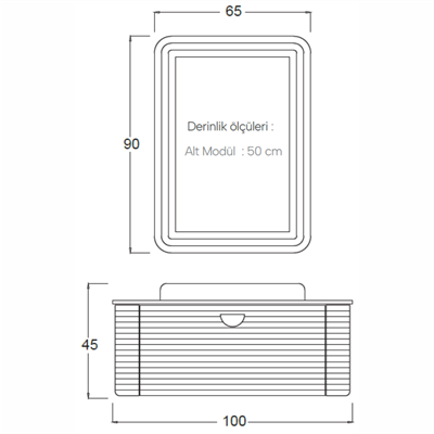 SHOWER SYDNEY Banyo Dolabı 100 Cm 