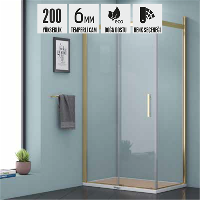 SHOWER URANÜS 1 Sabit 1 Çalışır Yan Panelli Tekne Üzeri Kabin