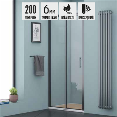 SHOWER URANÜS İki Duvar Arası 1 Sabit 1 Çalışır Kabin