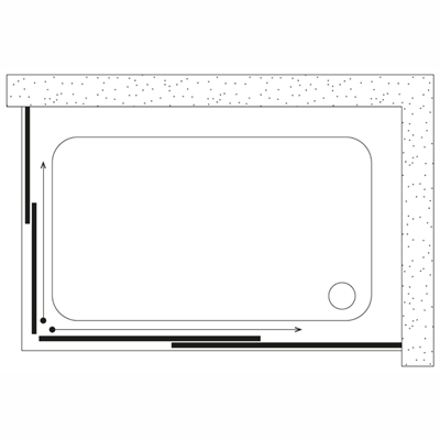 SHOWER VEGA 2 Sabit 2 Çalışır Dikdörtgen Kabin