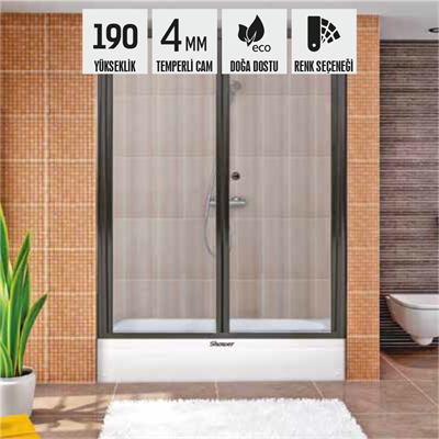 SHOWER VENUS Tekne Üzeri 2 Hareketli Katlanır Kabin