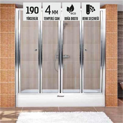 SHOWER VENUS Tekne Üzeri 4 Hareketli Katlanır Kabin