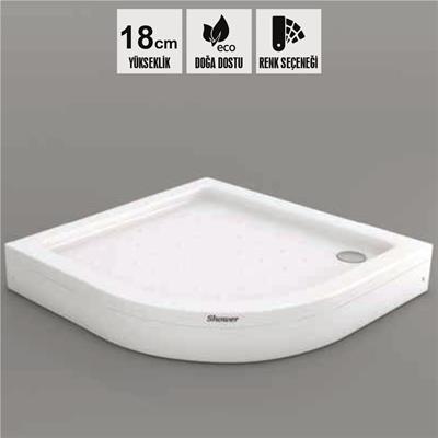 SHOWER Violet Oval Duş Teknesi (Sifon Sağda), Panelli