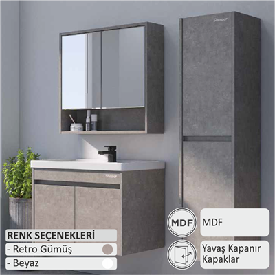SHOWER VIVA Banyo Dolabı 70 Cm (Boy Dolabı Dahil Değildir.)