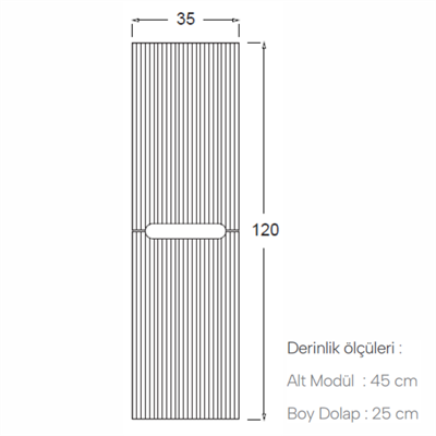 SHOWER ZARA Boy Dolabı 