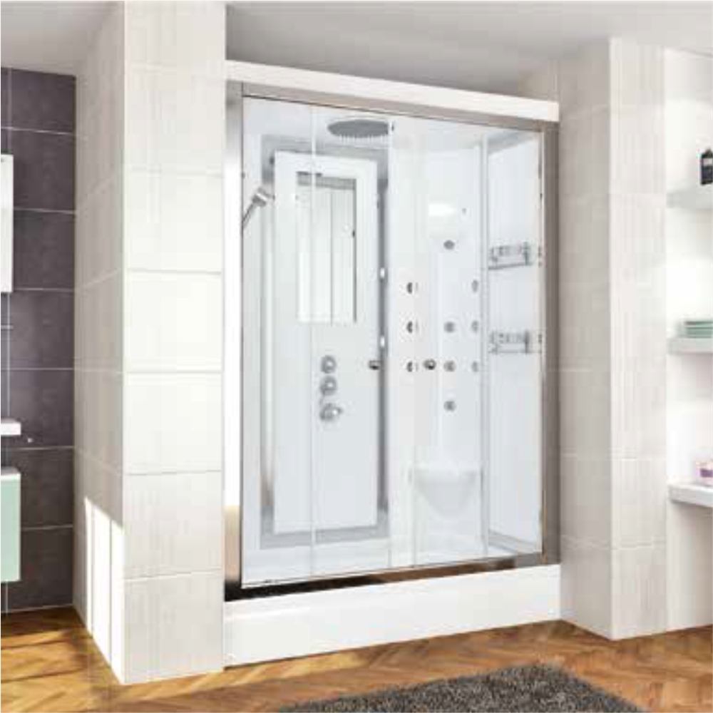 SHOWER FRESH Dikdörtgen Tekne Üzeri İki Duvar Arası Kompakt Sistem