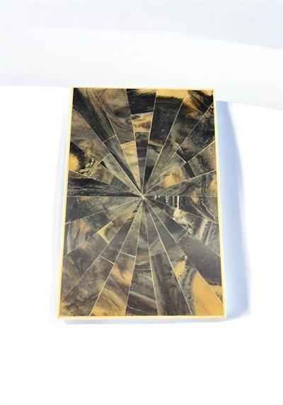 Mozaik Desenli Dekoratif Kutu – Doğal Taş Efektli, Ahşap İç Hazneli (23x15x5 cm)