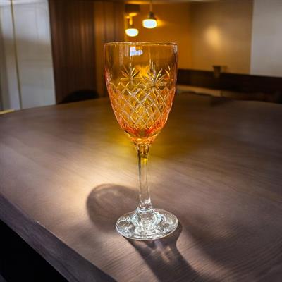 Renkli Kristal Şarap Kadehi Seti – 6lı Lüks Vintage Seri