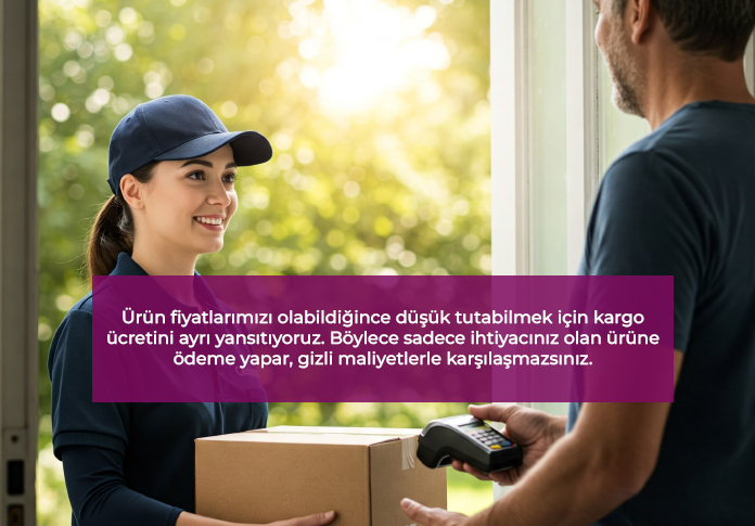 Kargo ödemeleri alıcıya aittir.
