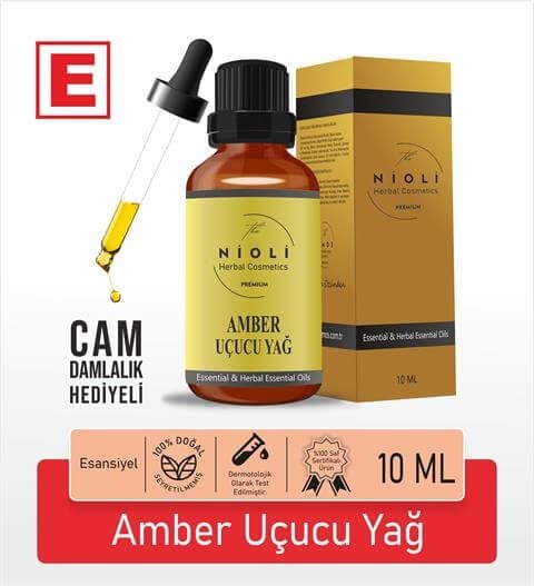 Nioli Amber Esansiyel Uçucu Yağ Buhurdanlık Yağı Aromaterapi Yağı