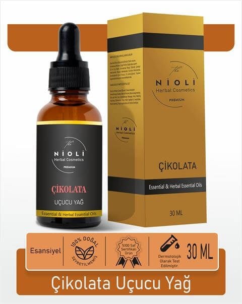 Nioli Çikolata Esansiyel Uçucu Yağ Buhurdanlık Yağı Aromaterapi Yağı 30 ML
