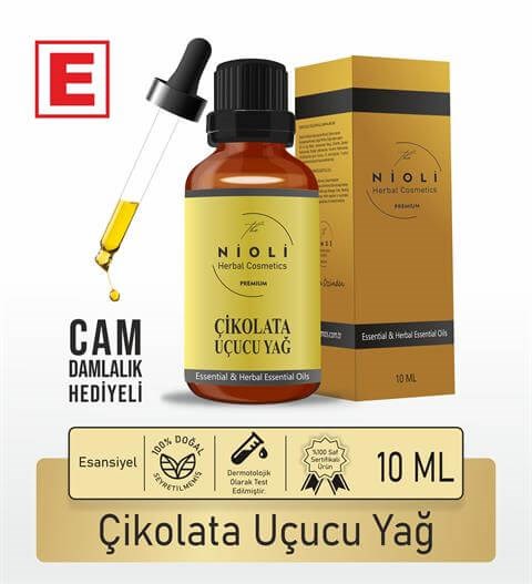 Nioli Çikolata Esansiyel Uçucu Yağ Buhurdanlık Yağı Aromaterapi Yağı 10 ML