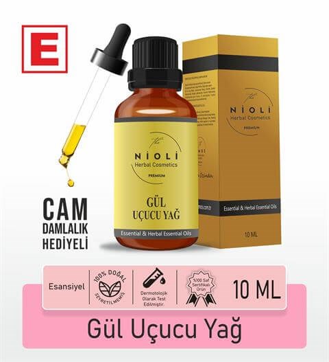 Nioli Gül Esansiyel Uçucu Yağ Buhurdanlık Yağı Aromaterapi Yağı 10 ML