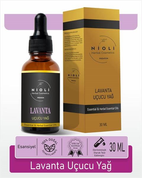 Nioli Lavanta Esansiyel Uçucu Yağ Buhurdanlık Yağı Aromaterapi Yağı 30 ML