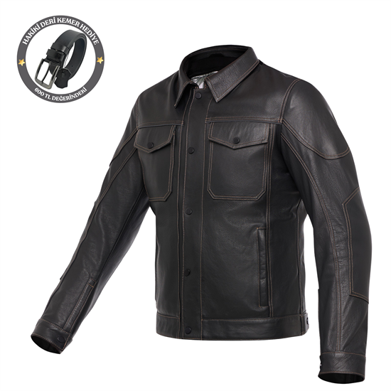 CM7 HERITAGE DERİ MOTOSİKLET CEKETİ MONTU