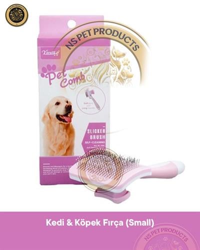 Sustali Tel Uç Kedi Köpek Fırça Pembe Small