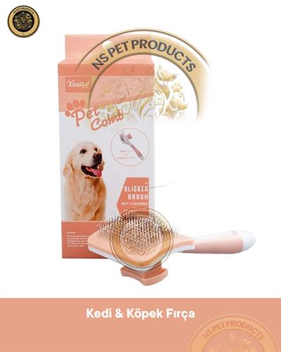 Sustali Tel Uç Kedi Köpek Fırça Yavruağzı Medium