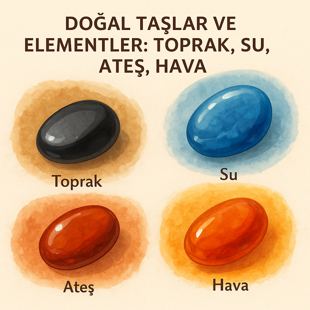 Doğal Taşlar ve Elementler: Toprak, Su, Ateş, Hava