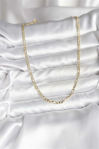14K Gold Renk Kaplama Kuşgözü Zincir Model Pirinç CM Kadın Kolye - PRT3500EB09681