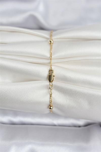 14K Gold Renk Kaplama Topçuklu Model CM Kadın Bileklik – PRT3500EB09618