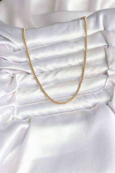 14K Gold Renk Kaplama Zincir Model CM Kadın Kolye – PRT3500EB09669