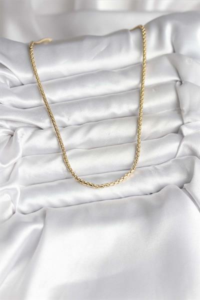 14K Gold Renk Kaplama Zincir Model CM Kadın Kolye – PRT3500EB09674