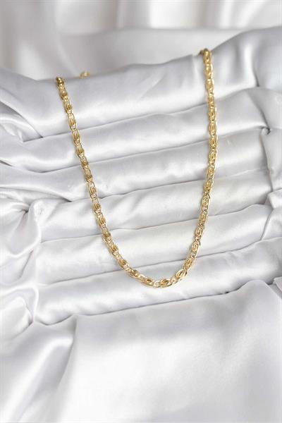 14K Gold Renk Kaplama Zincir Model CM Kadın Kolye – PRT3500EB09664