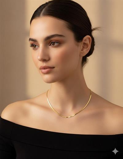 2mm 60cm İnce İtalyan Çelik Kolye (Gold) 010607-03