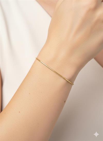 2mm Burgu Çelik Bileklik (Gold) Blk 211207-01
