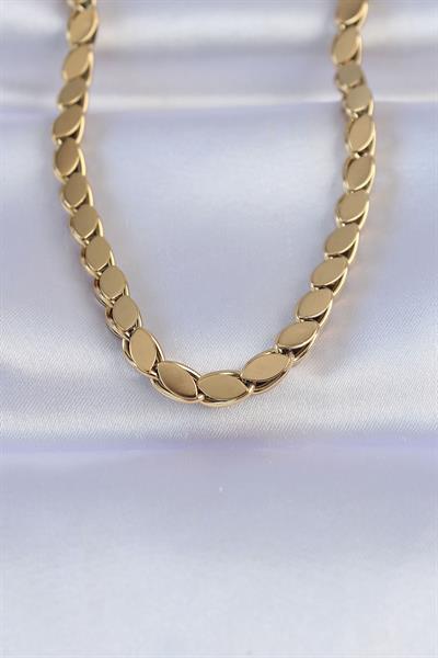 316L Çelik Gold Renk Arpa Model Kolye – PRT3500EB01626