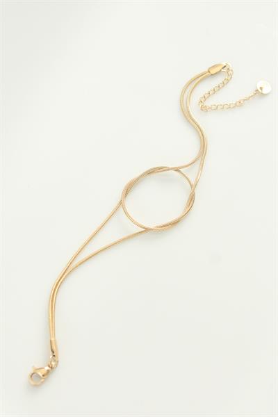 316L Çelik Gold Renk Düğüm Model Bileklik – PRT3500EB01254