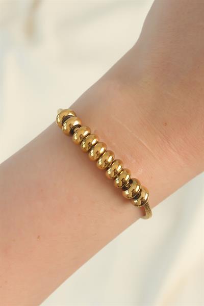 316L Çelik Gold Renk Oval Figürlü Bileklik – PRT3500EB01638