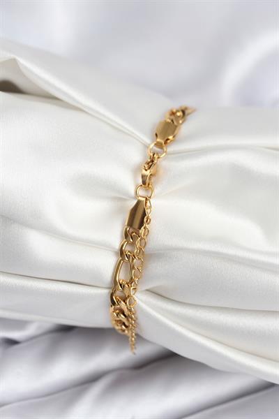316L Çelik Gold Renk Oval Yazı Yazmaya Uygun Kadın Bileklik – PRT3500EB08950