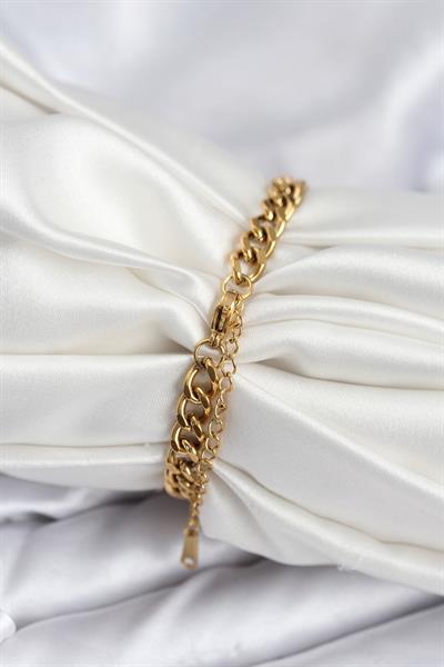 316L Çelik Gold Renk Yazı Yazmaya Uygun Kadın Bileklik – PRT3500EB08951