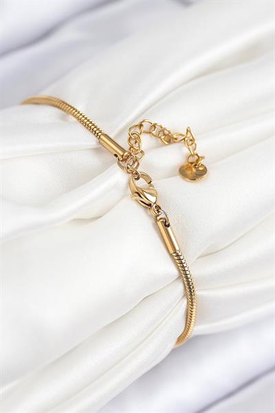 316L Çelik Göz Charm Model Gold Renk Kadın Bileklik – PRT3500EB08727