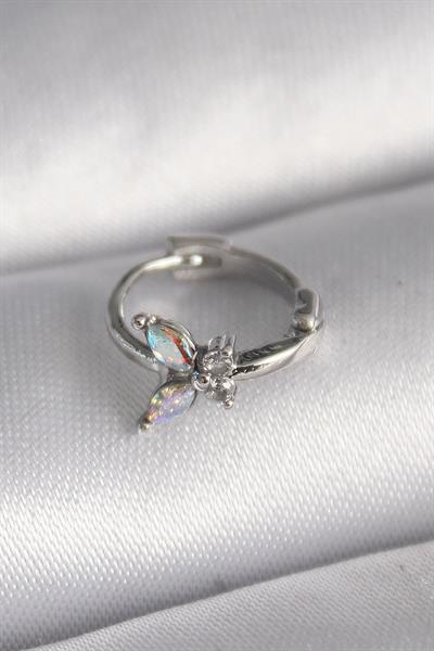 316L Çelik Gümüş Renk Zirkon Taşlı Kelebek Model Tragus Piercing – PRT3500EB02944
