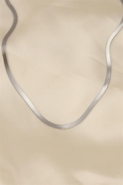 316L Çelik Silver Renk 45 cm İtalyan Zincir Model Kadın Kolye – PRT3500EB00105