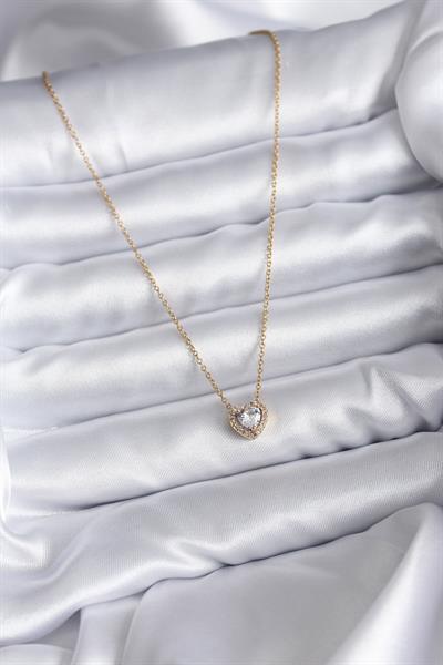 316L Çelik Zincir Gold Renk Charm Kadın Kolye – PRT3500EB00723