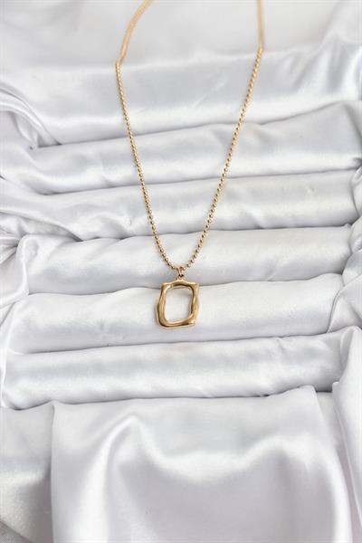 316L Çelik Zincir Gold Renk Model Kadın Kolye – PRT3500EB09435