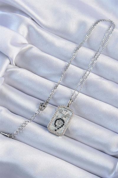 316L Çelik Zincir Gümüş Renk Zirkon Taşlı Minimal Papatya Figürlü Tarot Kolye – PRT3500EB02352