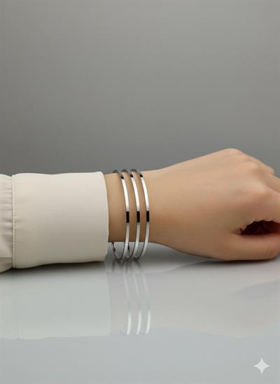 3lü Ajda Bilezik (Gümüş) 2073 (İç çapı 6,7cm)