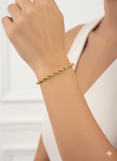 4mm Burgu Çelik Bileklik (Gold) Blk 211128