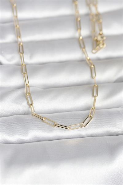 14K Gold Renk Ataç Zincirli Model 60cm Kadın Kolye - PRT3500EB10311