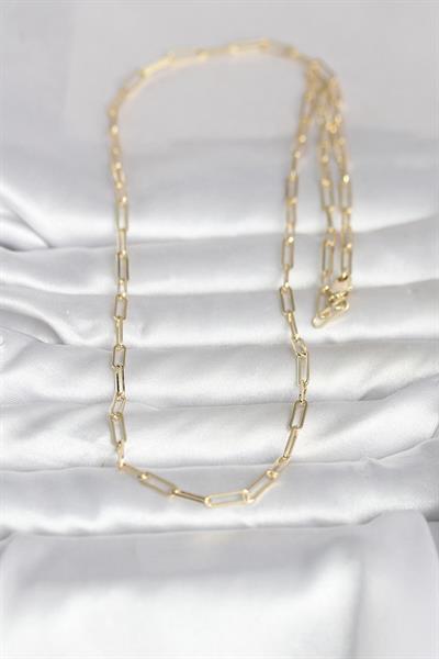 14K Gold Renk Ataç Zincirli Model 60cm Kadın Kolye - PRT3500EB10311