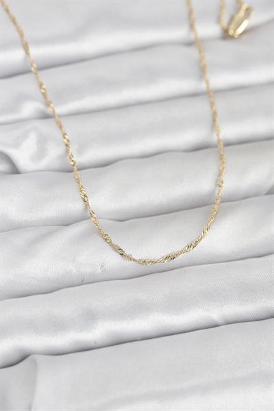 14K Gold Renk Burgu Model 60cm Kadın Kolye - PRT3500EB10268