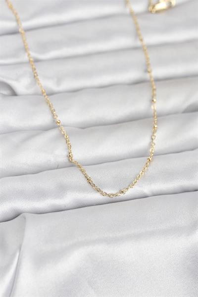 14K Gold Renk Burgu Model 60cm Kadın Kolye - PRT3500EB10276